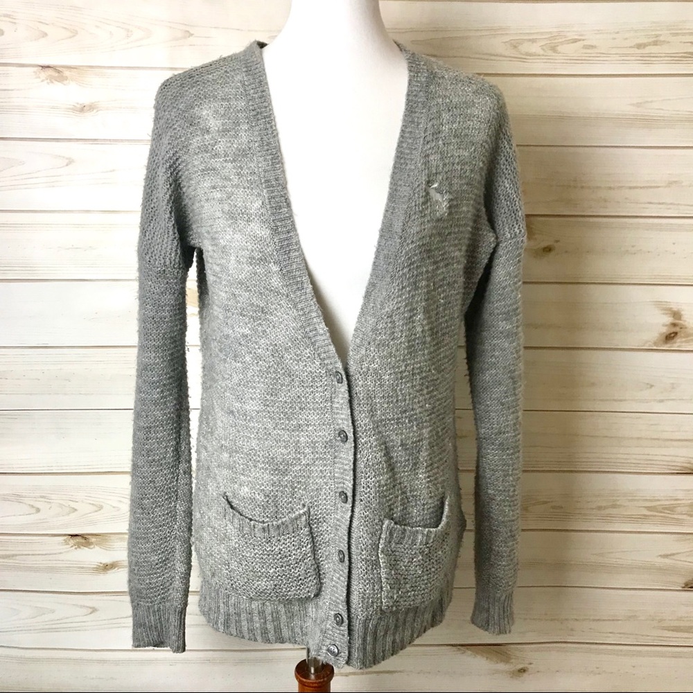 Abercrombie & Fitch • grey• Cardigan • size Large